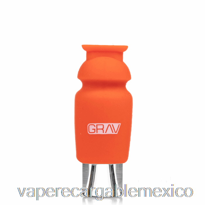 Vape Recargable Grav Muleta De Vidrio Con Tapa De Silicona Naranja Escarlata